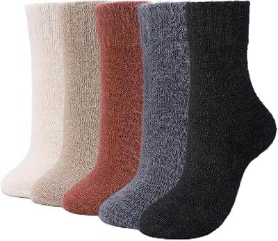 SISOSOCK 5 Pairs Soft Casual Sleep Comfy Socks
