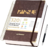 CAGIE Spiral Notebook Journal 8.5”x 11” for Work, School | 320 Pages, College Ruled, 100 gsm Paper, A4 Large Journal, Spiral Bound Journals, Brown