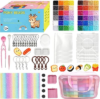 MOOB 26,000 Pcs 2.6mm Mini Fuse Beads, 48 Colors Melty Beads Kit with 4 Pegboards, 2 Shiny Ironing Sheets, 1 Tweezers & 1 Pink Storage Bag, Arts and Crafts for Kids