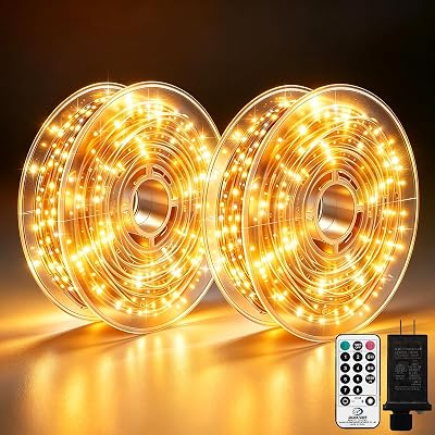 JREWDOIN 2 Pack 450 LED Fairy Lights Plug in