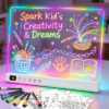 Led Drawing Board with 13 Light Effects, 16″ Rechargeable Glow Doodle LED Note Board with Colors, Neon Light Up Drawing Tablet Gifts for Kids for Easter Birthday Christmas Gift Ideas