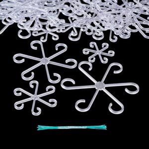 8/16/32PCS Plant Stem Support,4 Sizes Set,Plastic Stems Holder for Indoor Plants, Reusable Stem stabilizer,Keeps Potted Houseplants Growing Straight (16, Clear)