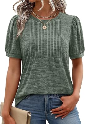 XIEERDUO Short Sleeve Dressy Casual Blouses