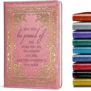 LBWCER Pink Notebook May you be proud of the work you do, Cute Notebooks for Women,Social Worker Notebook,Meeting NotebookTravel Journal (May pink)