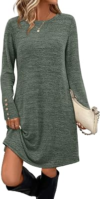 OFEEFAN Long Sleeve Dress