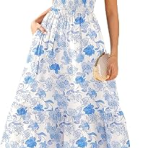 GRACE KARIN Summer Floral Maxi Dress