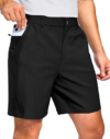 Pudolla Men’s Golf Dress Shorts 7″/9″ Stretch Casual Work Hybrid Shorts for Men with 3 Pockets Quick Dry Breathable(Black 36W x 7L)