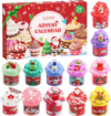 Slime Advent Calendar 2026, Christmas Countdown Calendar 24 Days, Different Butter Cloud Fluffy Slime DIY Kit for Girls and Boys, Non-Sticky and Safe