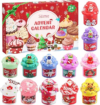 Slime Advent Calendar 2026, Christmas Countdown Calendar 24 Days, Different Butter Cloud Fluffy Slime DIY Kit for Girls and Boys, Non-Sticky and Safe