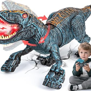 Remote Control Dinosaur Toys for Kids 3-5 5-7 8-12 yr, Large T-Rex Dinosaur Toys with 360° Swaying Head, Mist Spray & Roar, Realistic Walking Robot Dino Toy, Best Birthday Gifts for Boys Girls