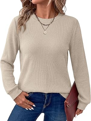 OFEEFAN Long Sleeve Tunic Sweater Tops