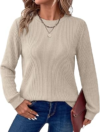 OFEEFAN Long Sleeve Tunic Sweater