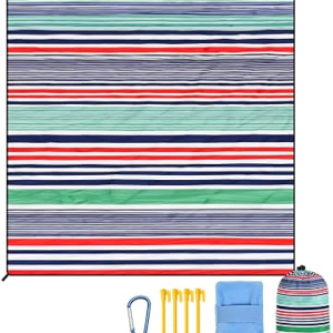 AISPARKY Waterproof Sandproof Beach Blanket