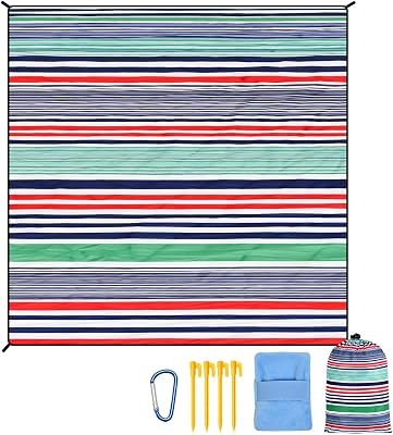 AISPARKY Waterproof Sandproof Beach Blanket