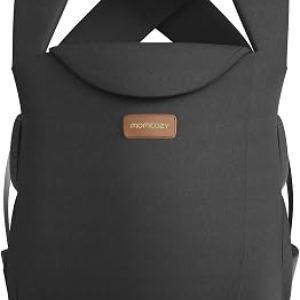 Momcozy Newborn Carrier WeeSnug- Lightweight and Cozy Comfort for 7-25 lbs, Ergonomic Cross-Back Support, Effortless to Put On, Hands-Free Baby Carrier with Lumbar Support, Black