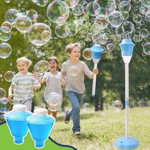 Bubble Stand Machine, Outdoor Tall Bubble Maker,47 Inches | Stand Up Automatic, For Kids, Outdoor Tall Bubble Maker, With Lights, Rechargeable