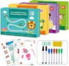 Scribble Smart Workbook, Tracing Books for Kids Ages 3-5, Handwriting Practice Workbook, Pen Control and Tracing Book Wipe Clean, Montessori Educational Fine Motor Toddler Learning Toys(L1-L4 Set)