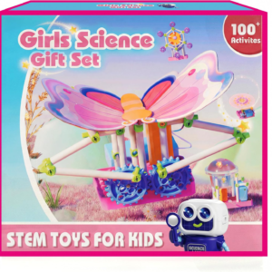 SMILESSKIDDO 100+ Girls Science Kit for Kids Ages 5 6 7 8 10 | STEM Toys for Girl | Birthday Gift Ideas for Girls | Learning & Educational Projects with Fun Experiments (8018E)