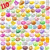 Dioju 110 Pcs Mochi Squishy Toy, Mini Kawaii Squishies Bulk Sensory Fidget Toys Goody Bag Party Favors for Kids, Classroom Prizes Pinata Filler Carnival Stocking Stuffers Christmas Birthday Gifts