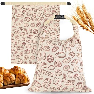 PICCIRCUIT 2 Pack Beeswax Sourdough Bread Bags