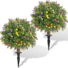 TIMBERHIDE Set of 2 Artificial Colorful Blossoms Spherical Tree