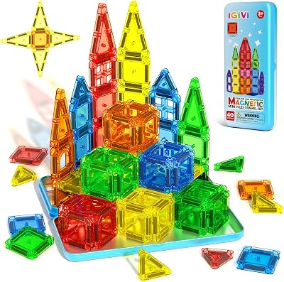 IGIVI Mini Magnetic Tiles Travel Set