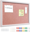 Felt Cork Board for Wall Decor, 24″ x 18″ Framed Bulletin Board for Office & Home, Decorative Pin Board with Durable Cork Surface for Notes, Photos & Reminders