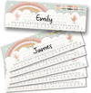 Hadley Designs Desk Name Tags for Classroom –36 Student Name Tags for Desks, 14.5×4.5 Name Plates for Classroom Decor, Teacher Supplies Boho Nametags, 1st-3rd Grade Kindergarten Preschool Must Haves