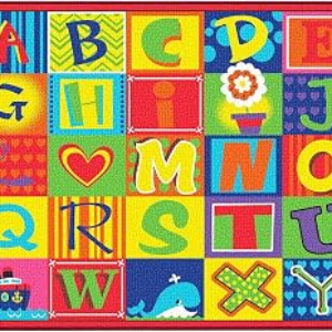 ABCarpet Classroom Rug – 7’6″ x 13’1″ Large Alphabet Carpet with 24 Seating Spots, Washable ABC Rug for Preschool, Kindergarten, Daycare, Elementary School, Nursery Decor