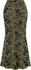 BTFBM Floral Mesh Midi Skirt