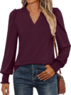 ANRABESS Womens Puff Long Sleeve Shirts