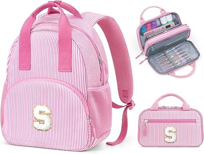 YOOLIFE Birthday Gifts for 4-9 Year Old Girls Backpack Pencil Pouch Pink S