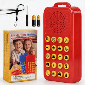 YORIIMEU Sound Effects Machine – 20 Hilarious Sounds Gifts for Boys, Fart Noise Marker for Kids, Portable Electronic Sound Maker for Party, Game Night and Family Fun (Red, Include AAA Battery)