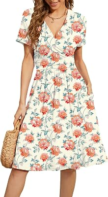 WEACZZY Womens Short Sleeve Casual Dresses