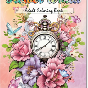 Jadeso Adult Coloring Book – 30 Unique Flowers Patterns and Designs, Coloring Book for Adults Relaxation and Stress Relief, Spiral Bound Adult Coloring Books for Women, Thick Smooth Paper(120gsm)