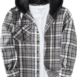GEEK LIGHTING Mens Flannel Shirt