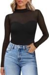 WIHOLL Womens Mesh Shirts