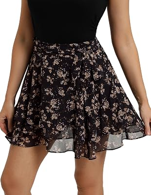 BELLE POQUE Flowy Ruffle Mini Skirt