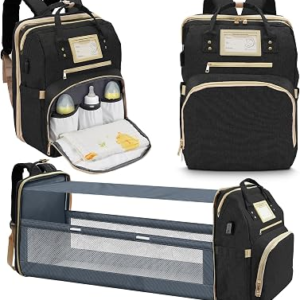 Lenski 6 in 1 Diaper Bag Backpack with Pad Shower Gifts Travel Bags for Registry Search Boys Girls Bags Newborn Essentials Accessories Stuff Unisex Dad Mom Mens | Newborn Diaper Bag with Changing Station and USB Charging Port, Toddler Travel Essential, Large Capacity Nappy Bag