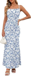 ZELROXA Long Floral Wedding Bodycon Maxi Dress