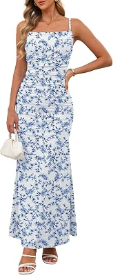 ZELROXA Women Sleeveless Floral Maxi Dress