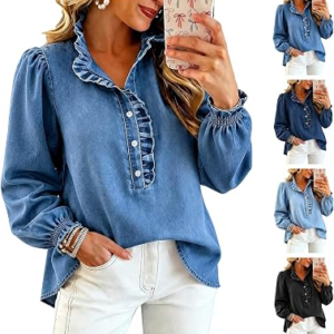 RIANCLUD Denim Shirt