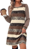 OFEEFAN Long Sleeve Tunic Dresses