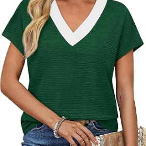 WIHOLL V Neck T Shirts