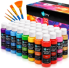 Acrylic Paint Set,32 Colors With 2oz Bottles and Paint Brushes