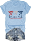 Mihvhyrt Womens Baseball Mom T Shirt