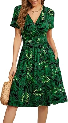 WEACZZY Womens Summer Short Sleeve Casual Dresses