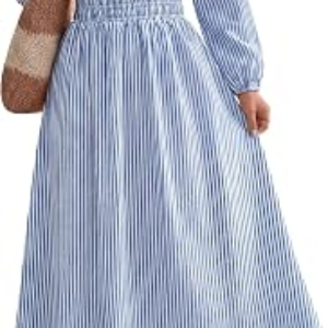 ANRABESS Long Sleeve Midi Dress