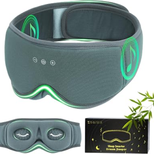 ZHENYEMEI Sleep Mask with Bluetooth Wireless Headphones