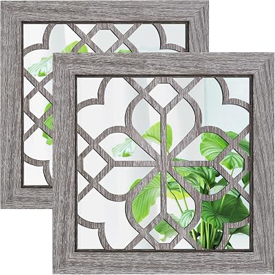 HMANGE Boho Wall Mirror Decor Set of 2